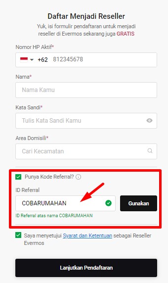 Website Reseller Terpercaya, Daftar Gratis Tanpa Stok Barang 1 Kode promo daftar evermos gratis