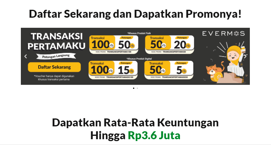 Kode Promo Evermos Gratis