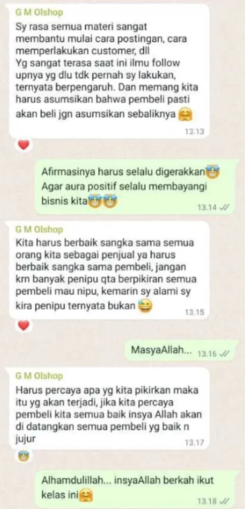 Siap Tembus Omset Ratusan Juta, Ini Kata Reseller Tentang Kelas Reseller Sukses 1 testimoni kelas reseller sukses