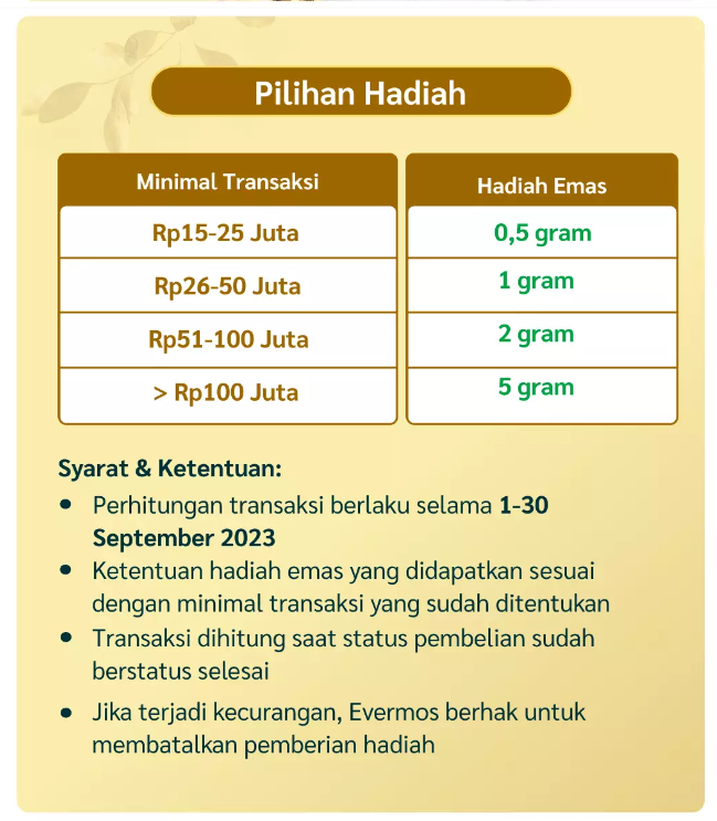 Special Project GEBYAR EMAS EVERMOS