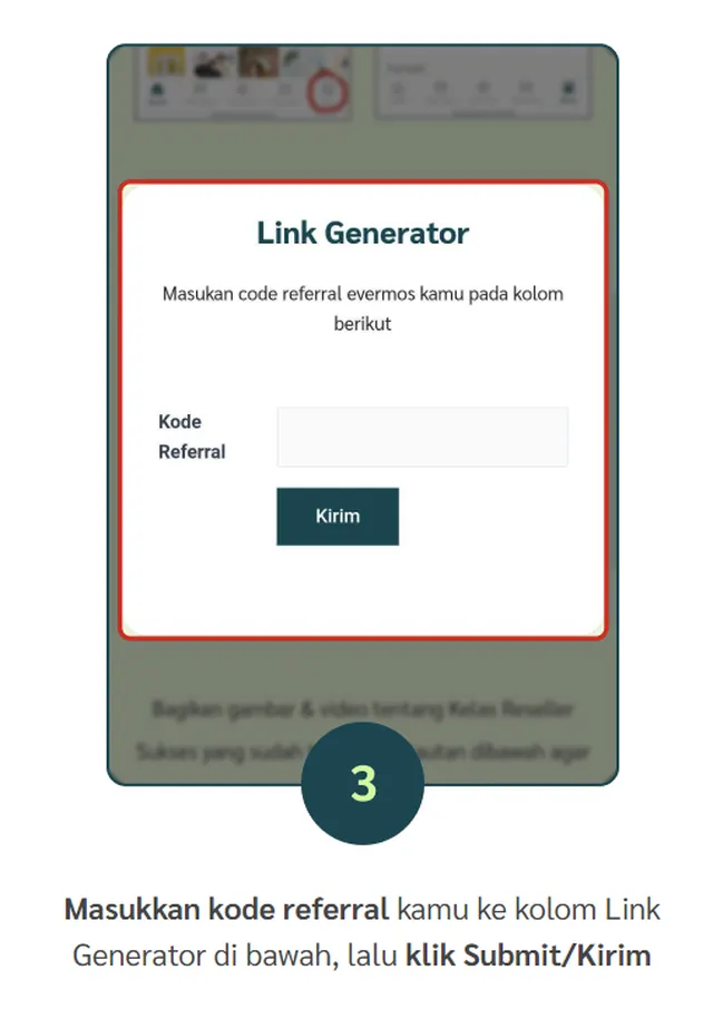 Cara Mendapatkan Kode Referral untuk Dapat Komisi di Evermos 3 kode referral KRS