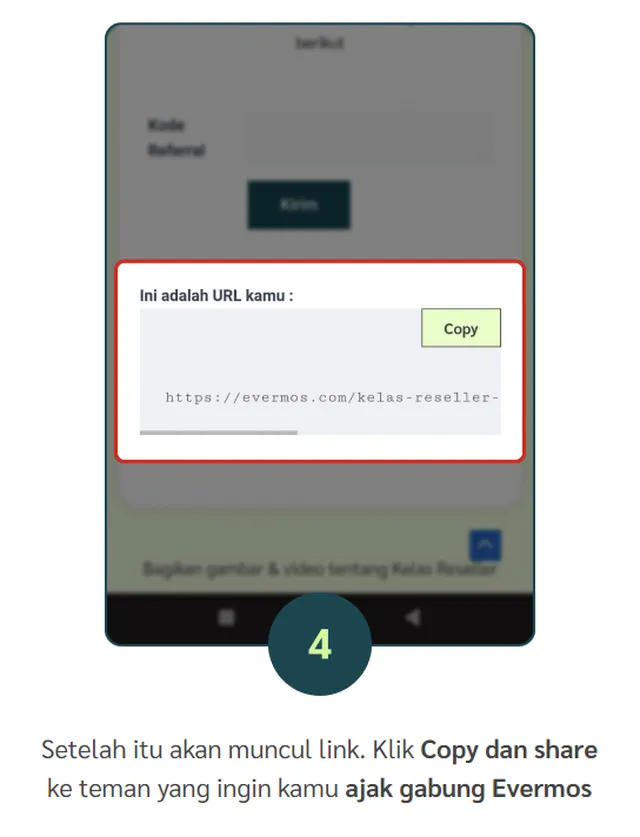 Cara Mendapatkan Kode Referral untuk Dapat Komisi di Evermos 4 kode referral KRS