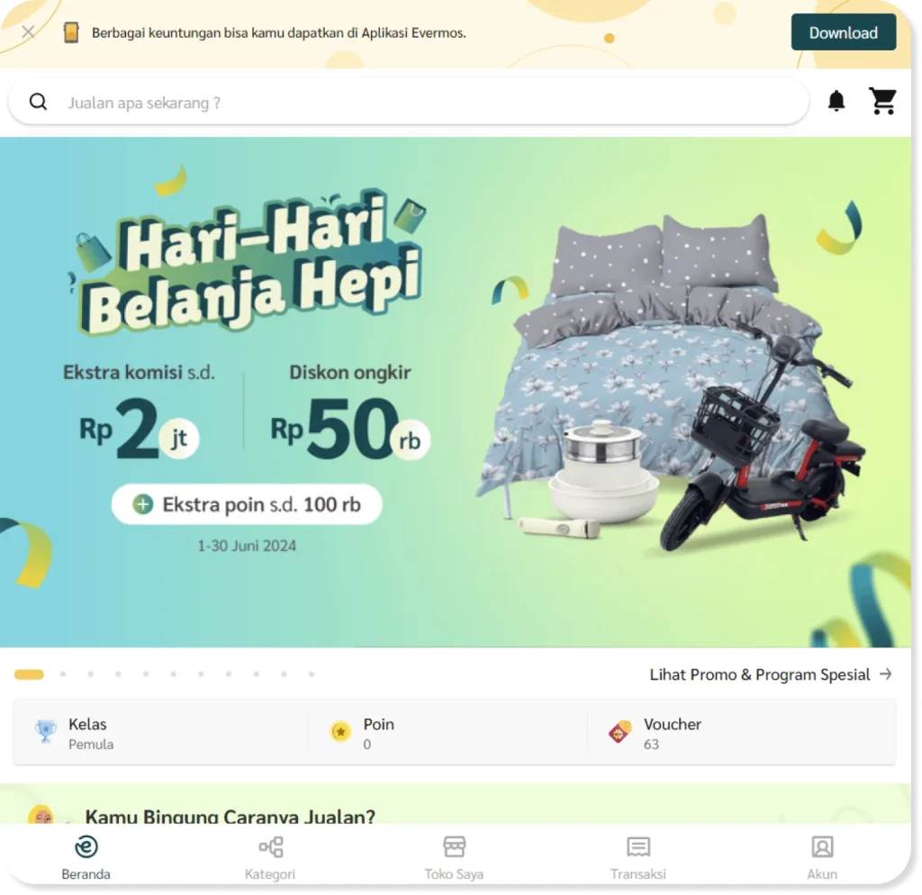 Cara Daftar Jadi Reseller Evermos