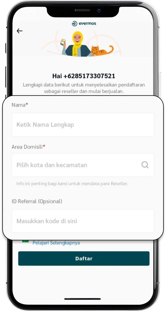 Cara Daftar Jadi Reseller Evermos
