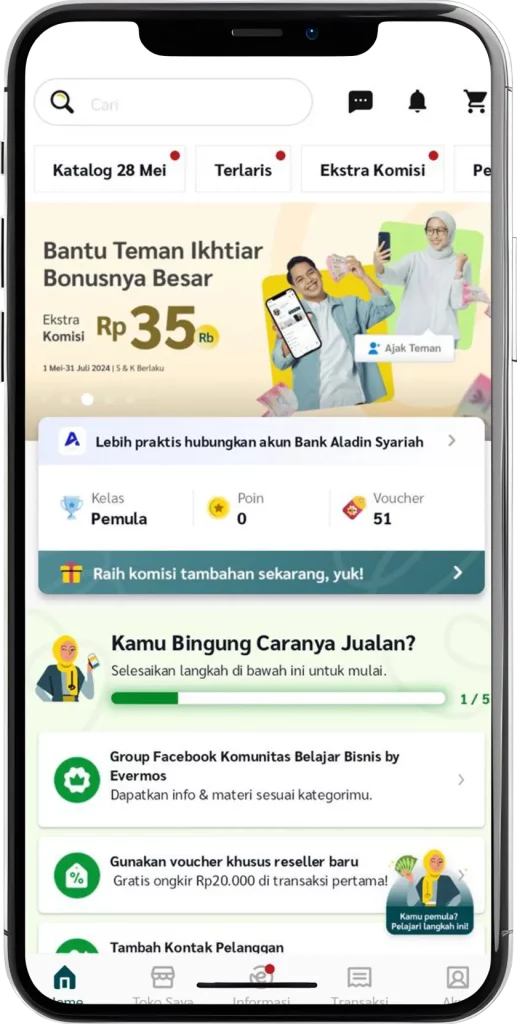 Cara Daftar Jadi Reseller Evermos
