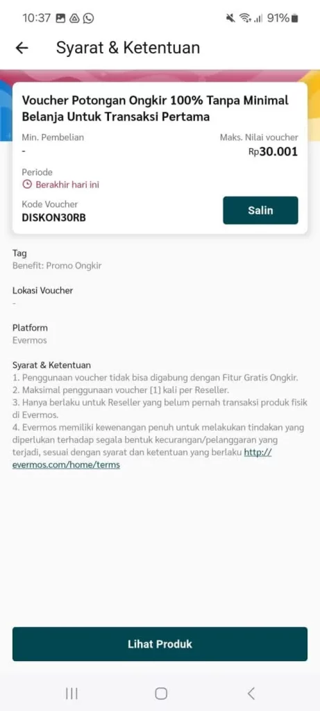 [SPESIAL RESELLER BARU] Kode Voucher Evermos Pengguna Baru & Cara Menggunakannya