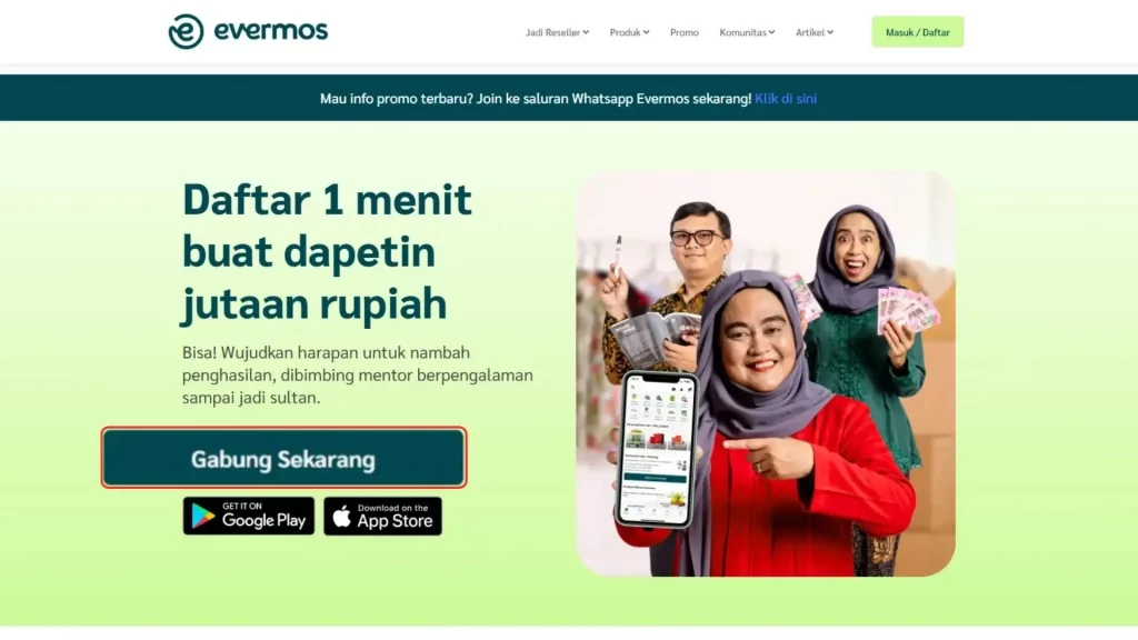 Cara Daftar Jadi Reseller Evermos