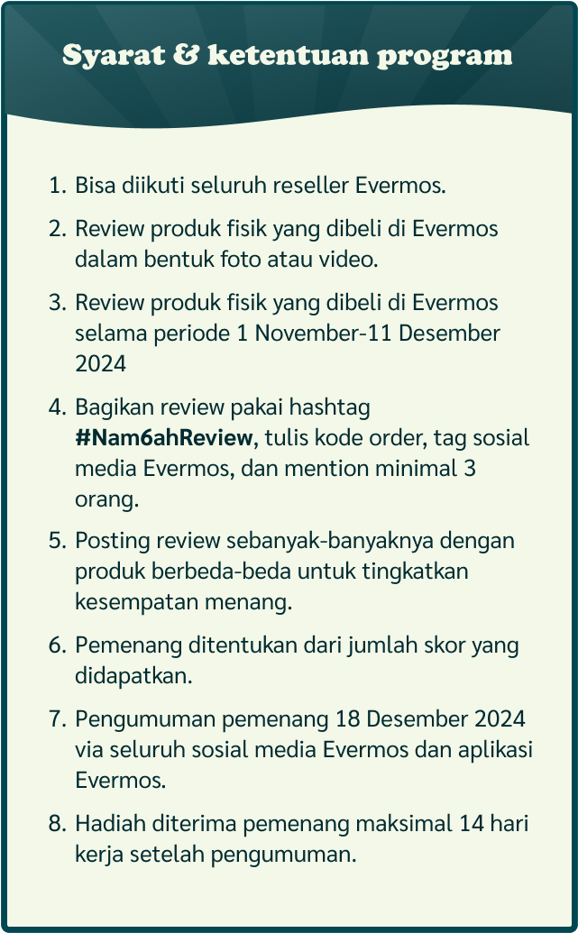 Giveaway Nam6ah Review