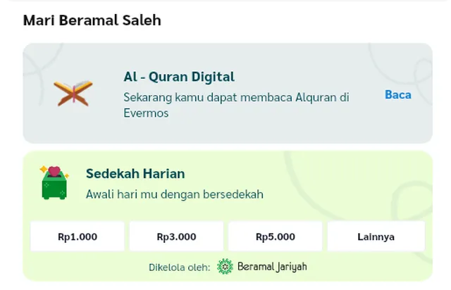 Pengen sedekah langsung dalam aplikasi Evermos? Bisa dong!