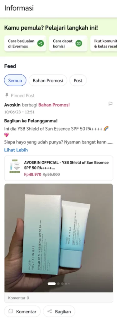 Cek Informasi Terkini Evermos di Evermos Feed 2 Cek Informasi Terkini Evermos di Evermos Feed