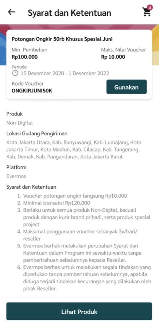 Tutorial Menggunakan Kode Voucher di Aplikasi Evermos