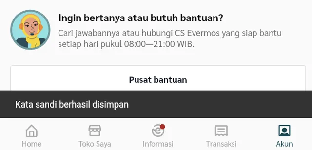 Cara Ganti Sandi Akun Evermos yang Lama ke Baru