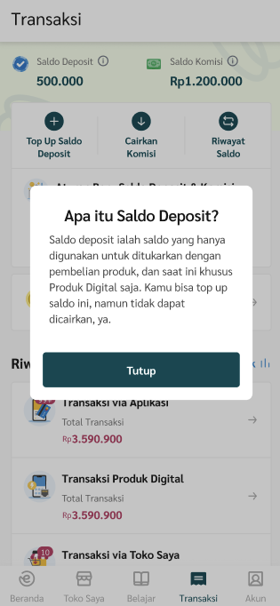 Jangan Lupa Top Up Saldo Deposit Agar Jualan Lancar! 